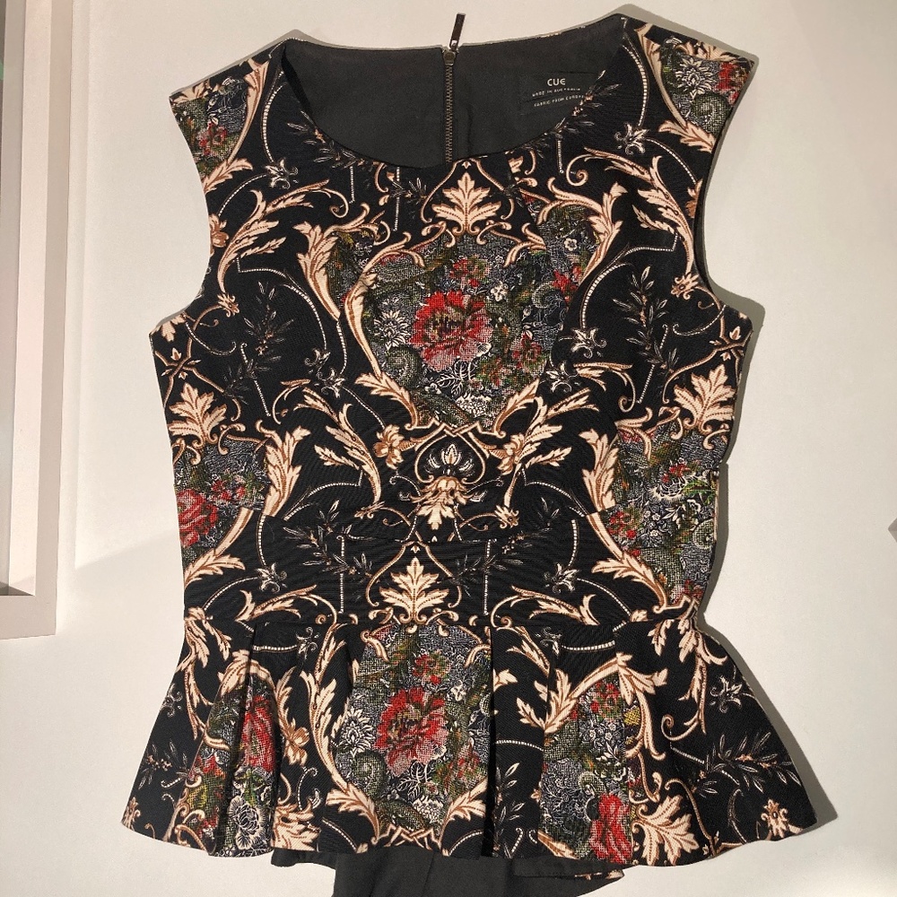 Cue Australia Peplum Top